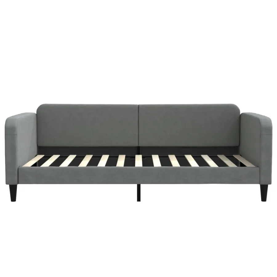 Lit de repos gris foncé 100x200 cm tissu - 3
