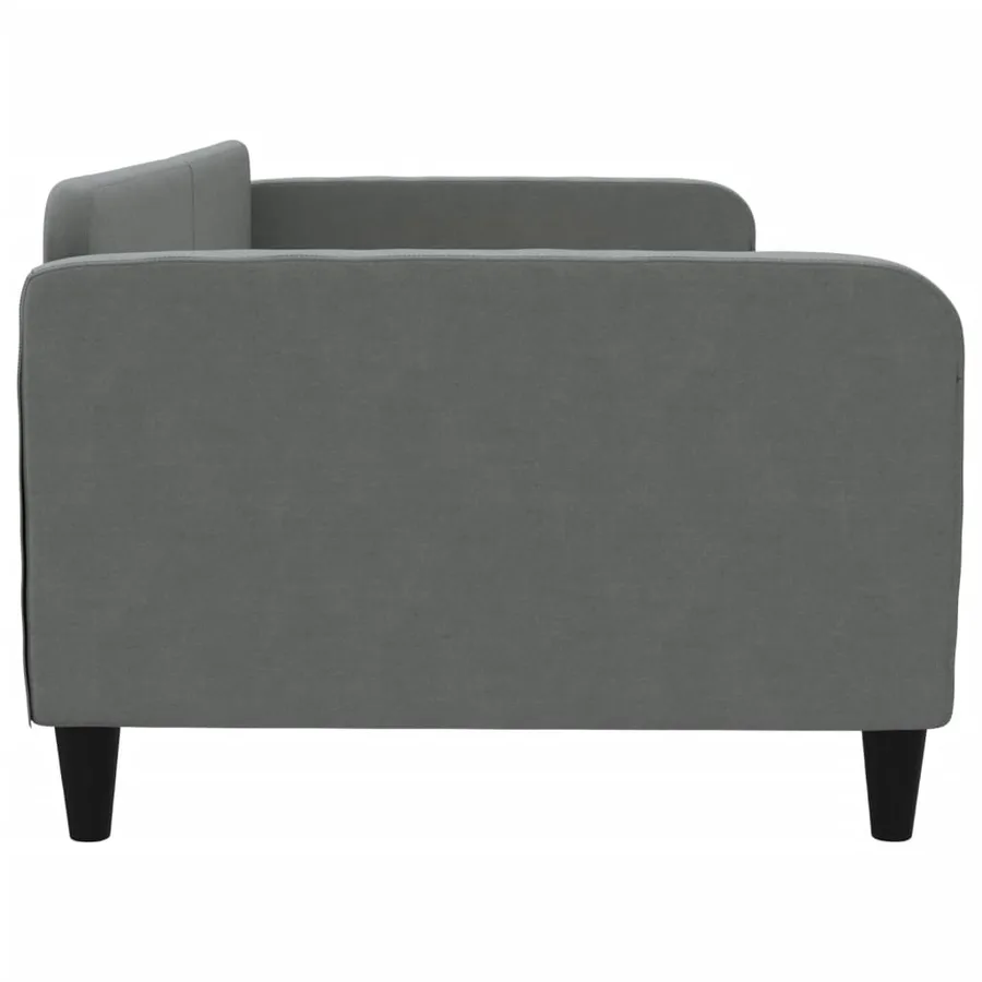 Lit de repos gris foncé 100x200 cm tissu - 4