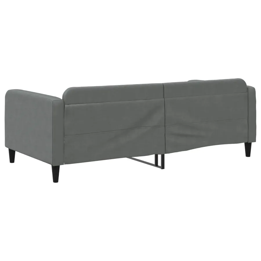 Lit de repos gris foncé 100x200 cm tissu - 5