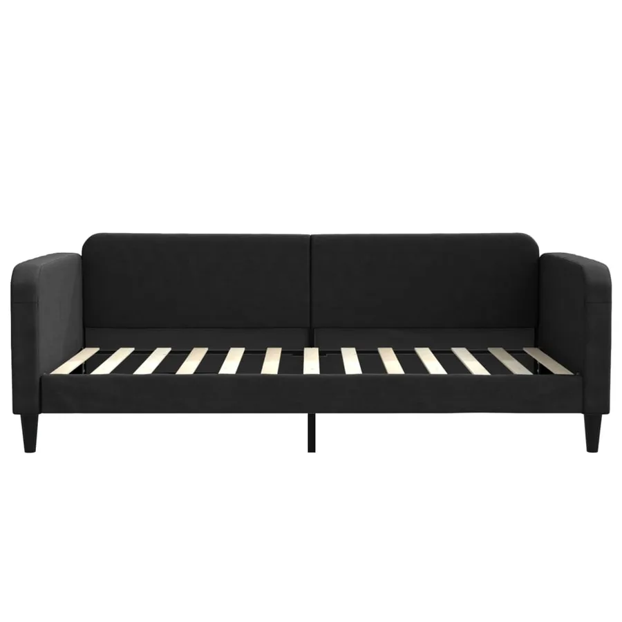 Lit de jour avec gigogne sans matelas noir 100x200 cm - 7