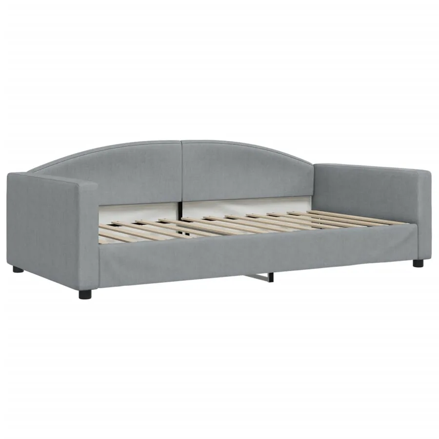 Lit de repos gris clair 100x200 cm tissu - 2