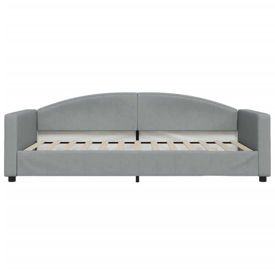 Lit de repos gris clair 100x200 cm tissu - 3