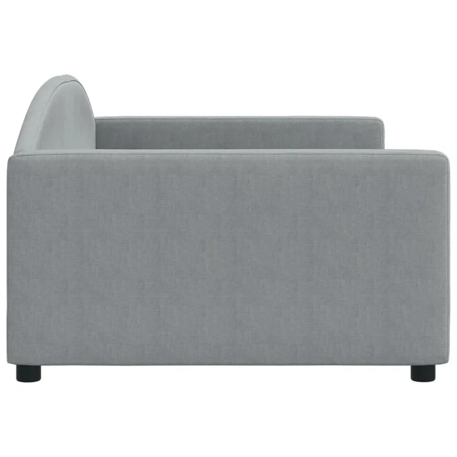 Lit de repos gris clair 100x200 cm tissu - 4
