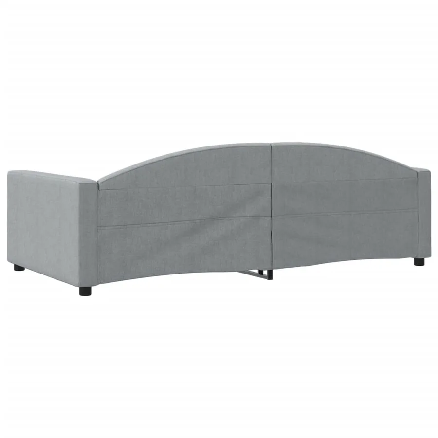 Lit de repos gris clair 100x200 cm tissu - 5