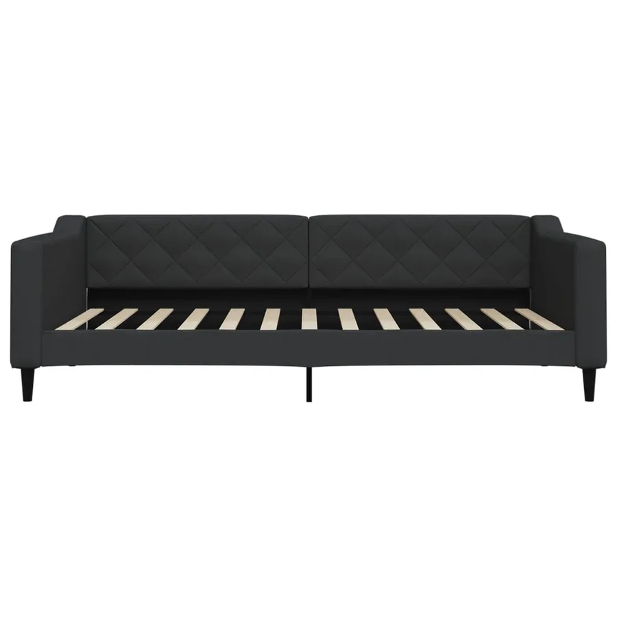 Lit de repos sans matelas noir 100x200 cm tissu - 3