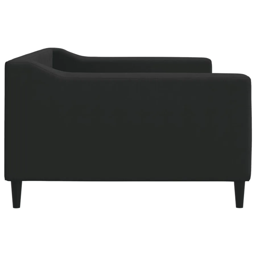 Lit de repos sans matelas noir 100x200 cm tissu - 4