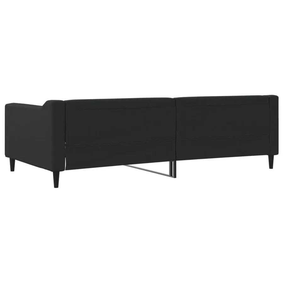 Lit de repos sans matelas noir 100x200 cm tissu - 5