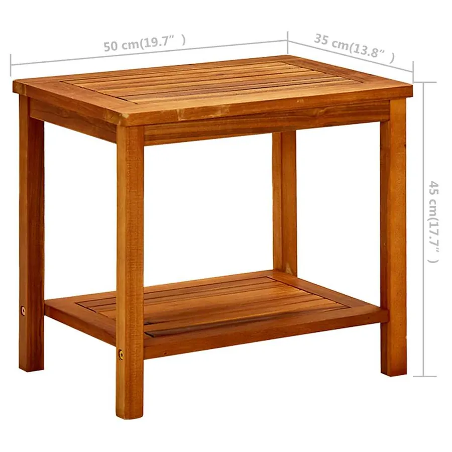Table basse 50x35x45 cm Bois d'acacia solide - 7