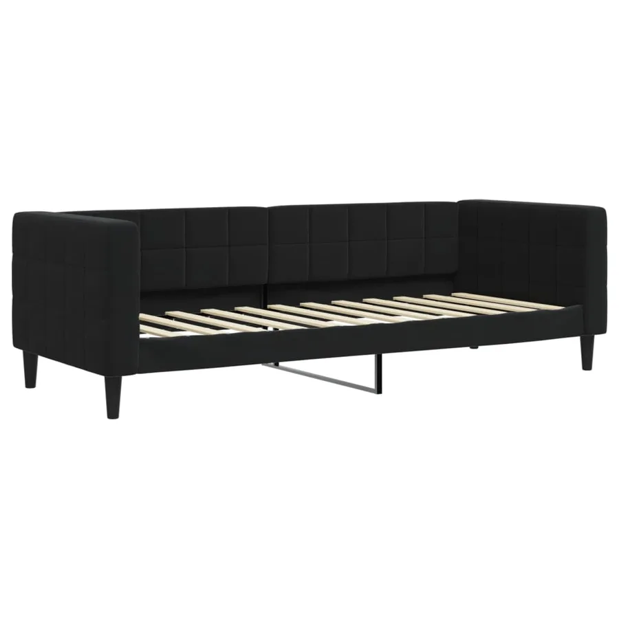 Lit de repos sans matelas noir 80x200 cm velours - 2