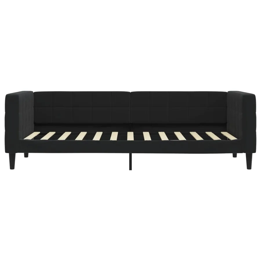 Lit de repos sans matelas noir 80x200 cm velours - 3