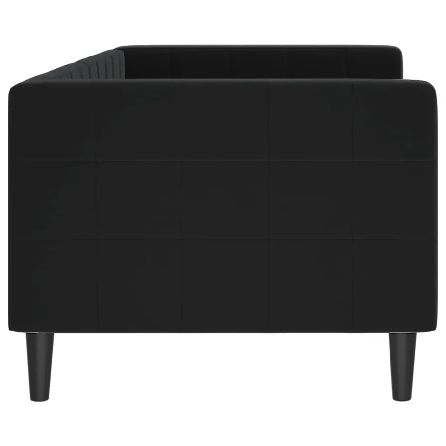 Lit de repos sans matelas noir 80x200 cm velours - 4