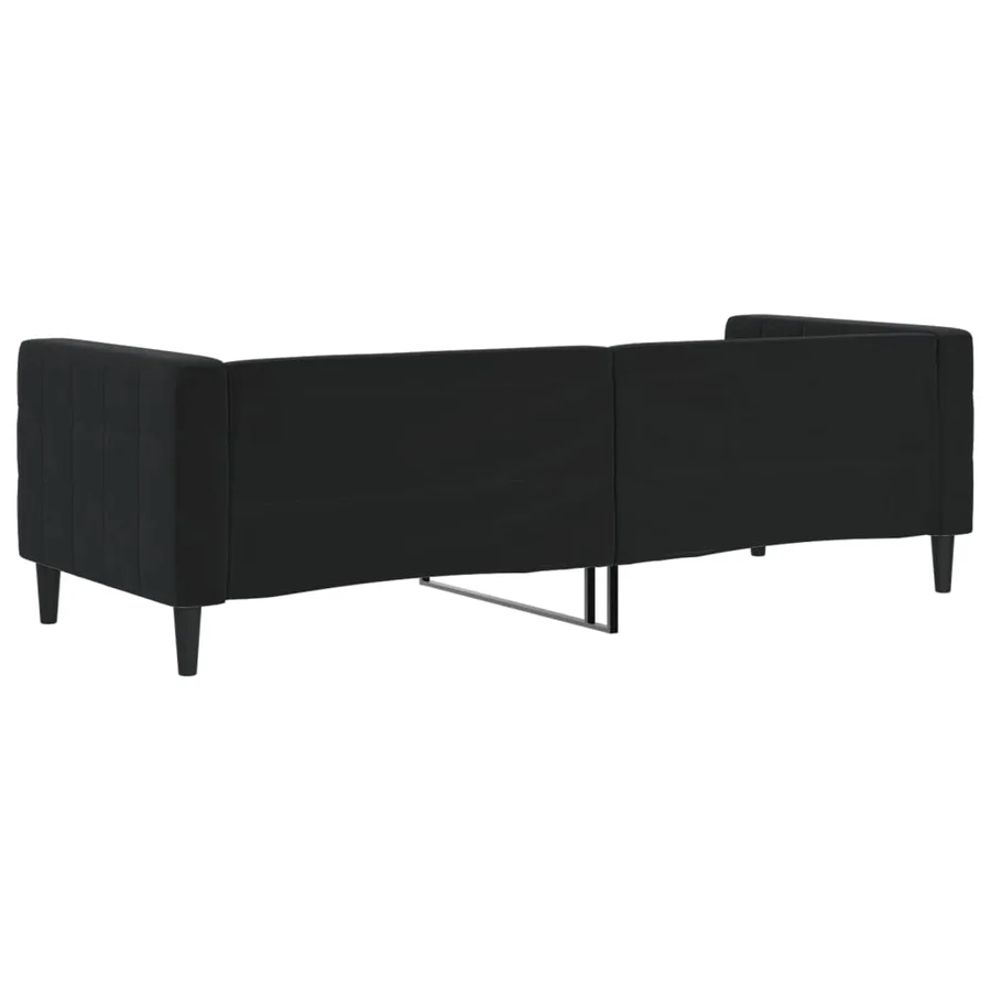 Lit de repos sans matelas noir 80x200 cm velours - 5
