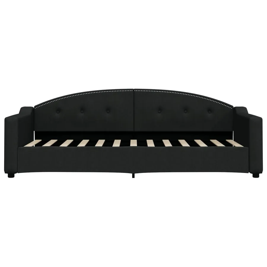 Lit de repos sans matelas noir 80x200 cm tissu - 3