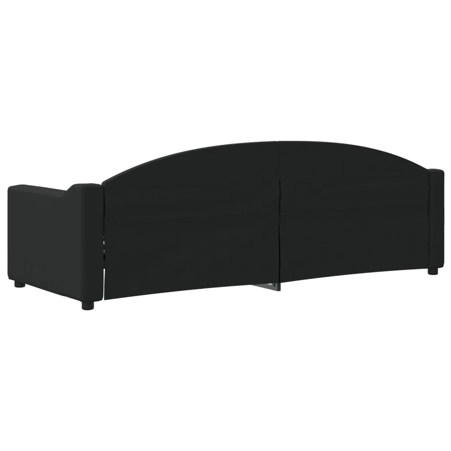Lit de repos sans matelas noir 80x200 cm tissu - 5