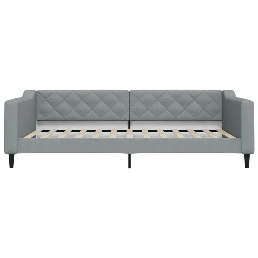 Lit de jour avec gigogne sans matelas gris clair 100x200 cm - 5