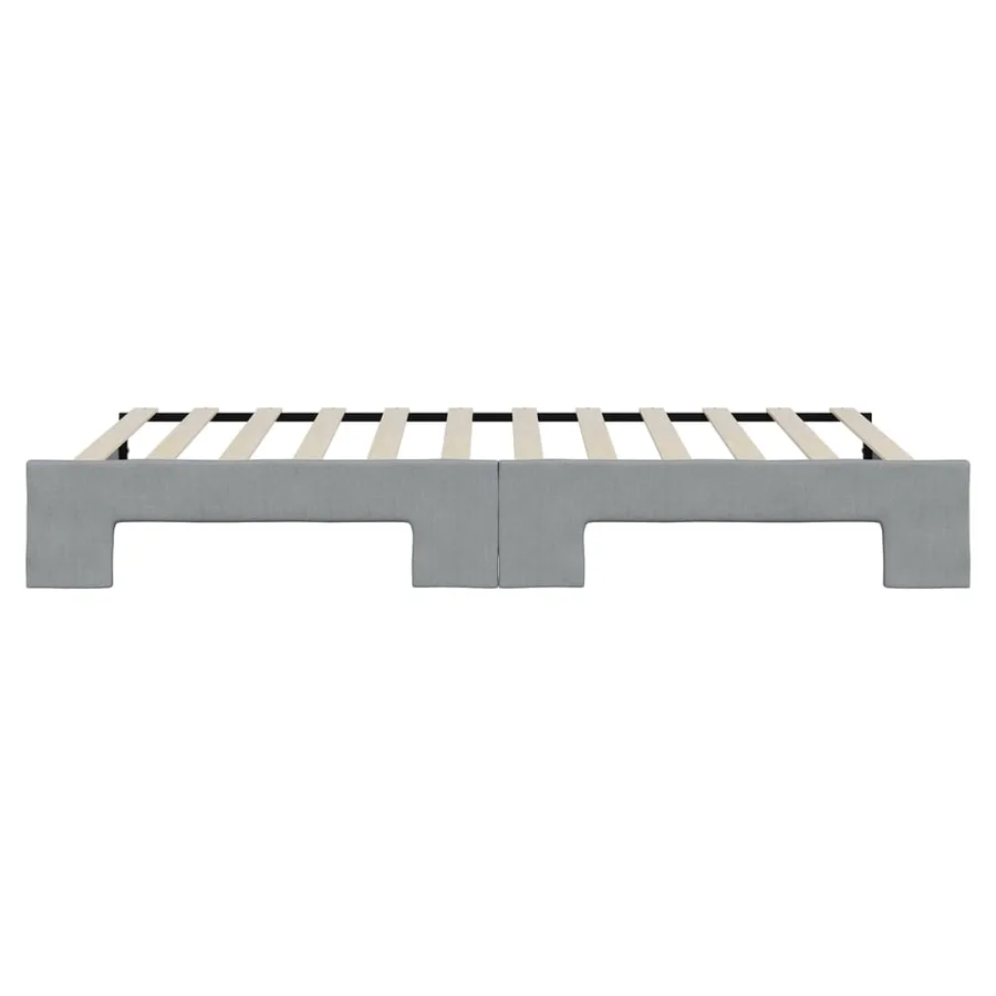 Lit de jour avec gigogne sans matelas gris clair 100x200 cm - 7