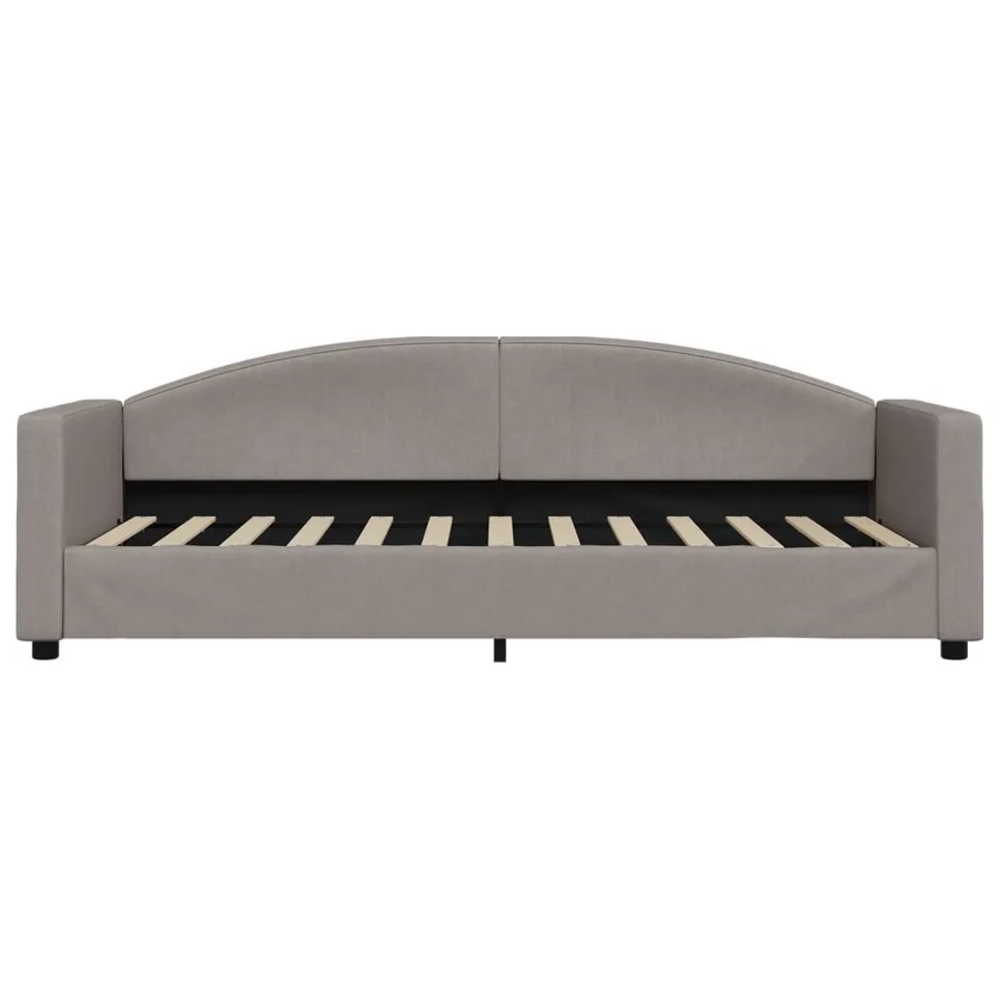 Lit de repos sans matelas taupe 80x200 cm tissu - 3