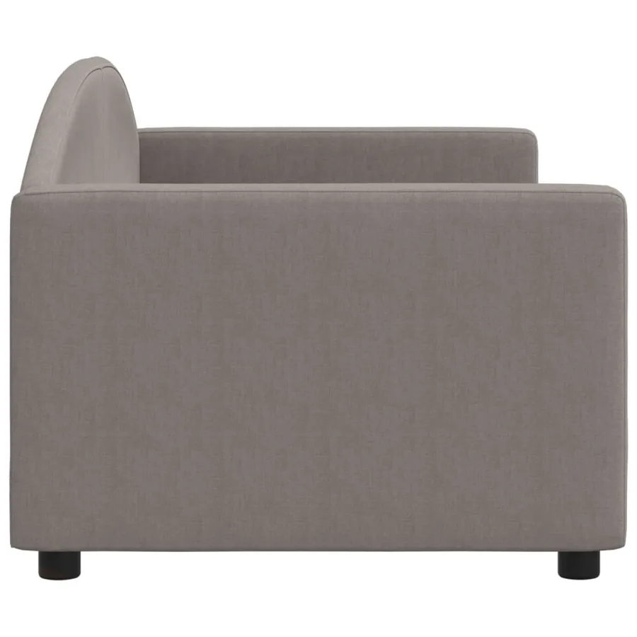Lit de repos sans matelas taupe 80x200 cm tissu - 4