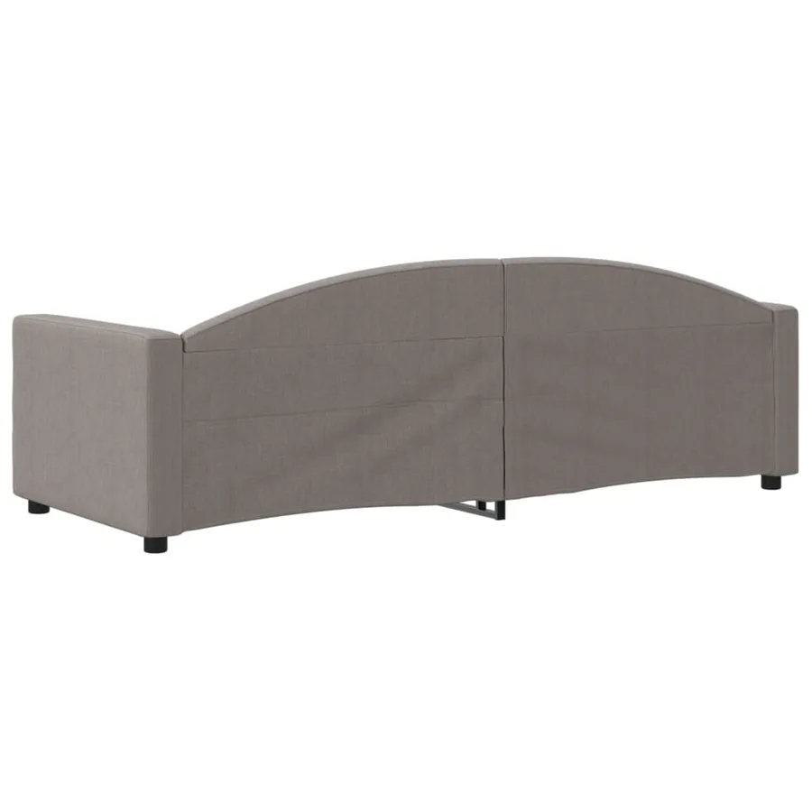 Lit de repos sans matelas taupe 80x200 cm tissu - 5