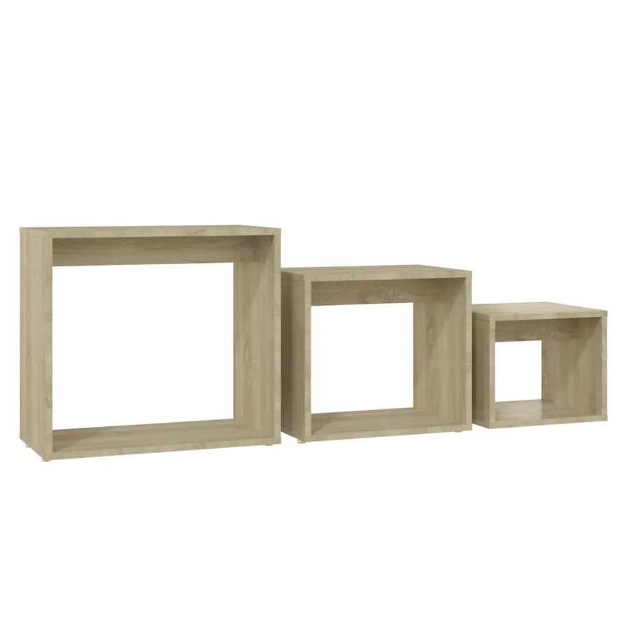 Tables gigognes 3 pcs Chêne sonoma Aggloméré - 5
