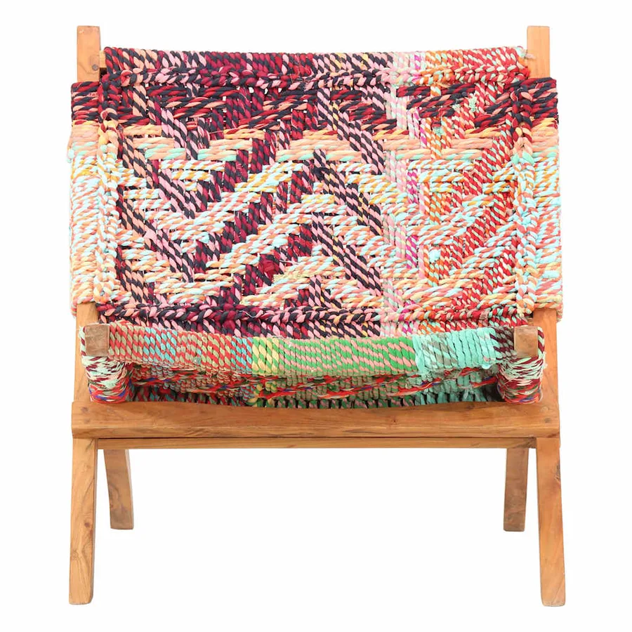 Chaise pliable Chindi Multicolore Tissu - 2