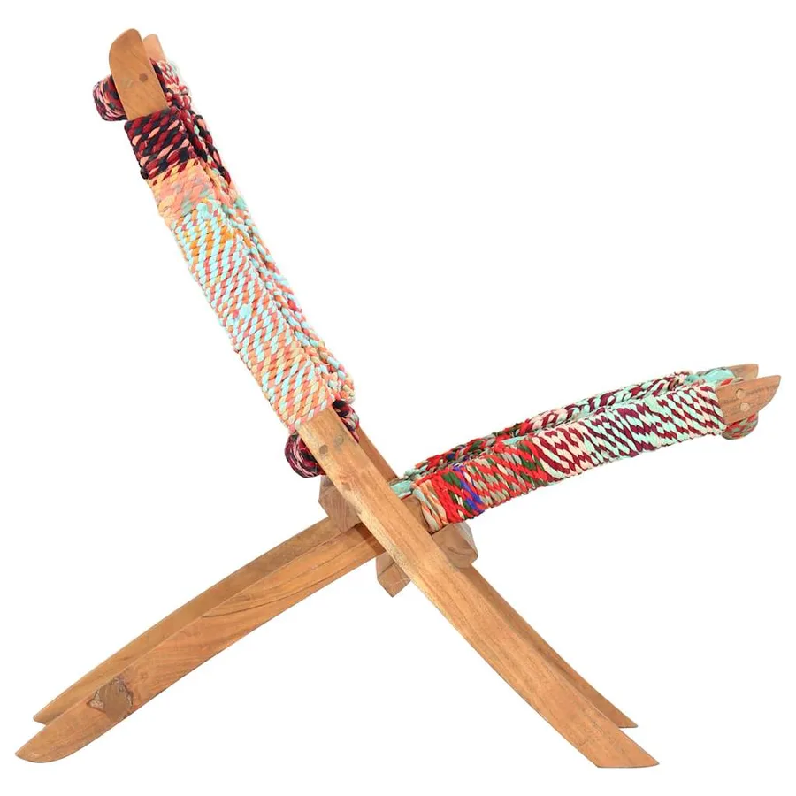 Chaise pliable Chindi Multicolore Tissu - 3