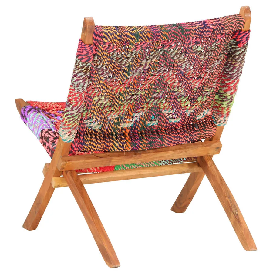 Chaise pliable Chindi Multicolore Tissu - 4