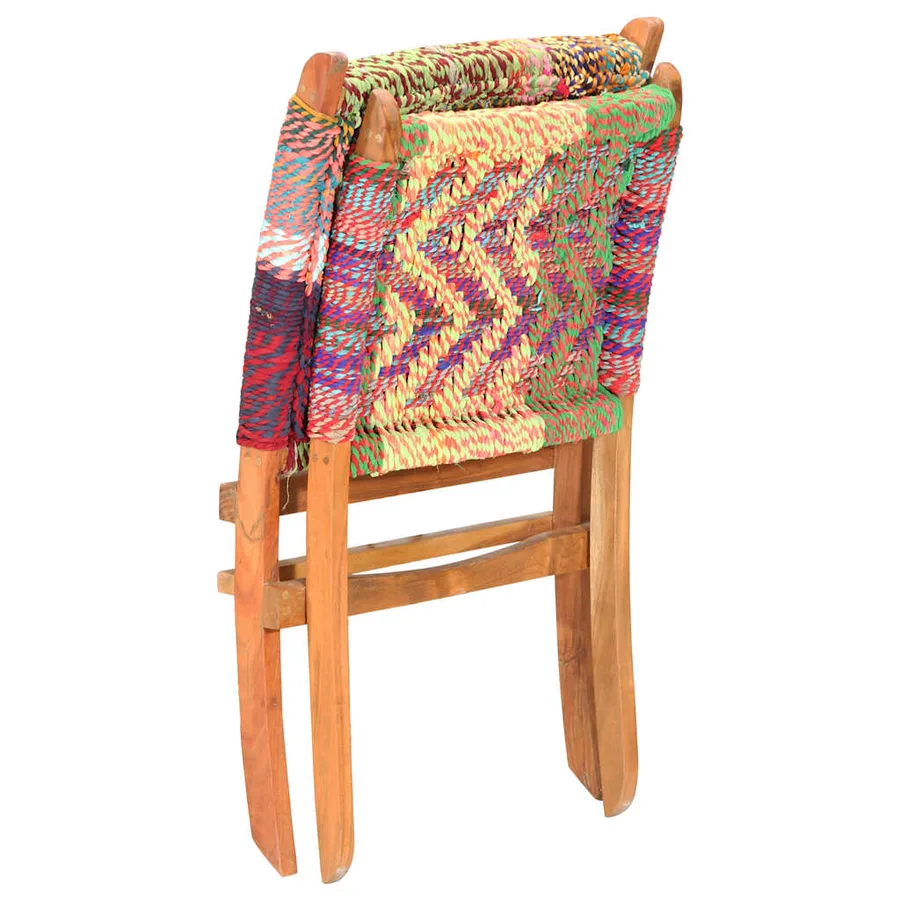 Chaise pliable Chindi Multicolore Tissu - 5