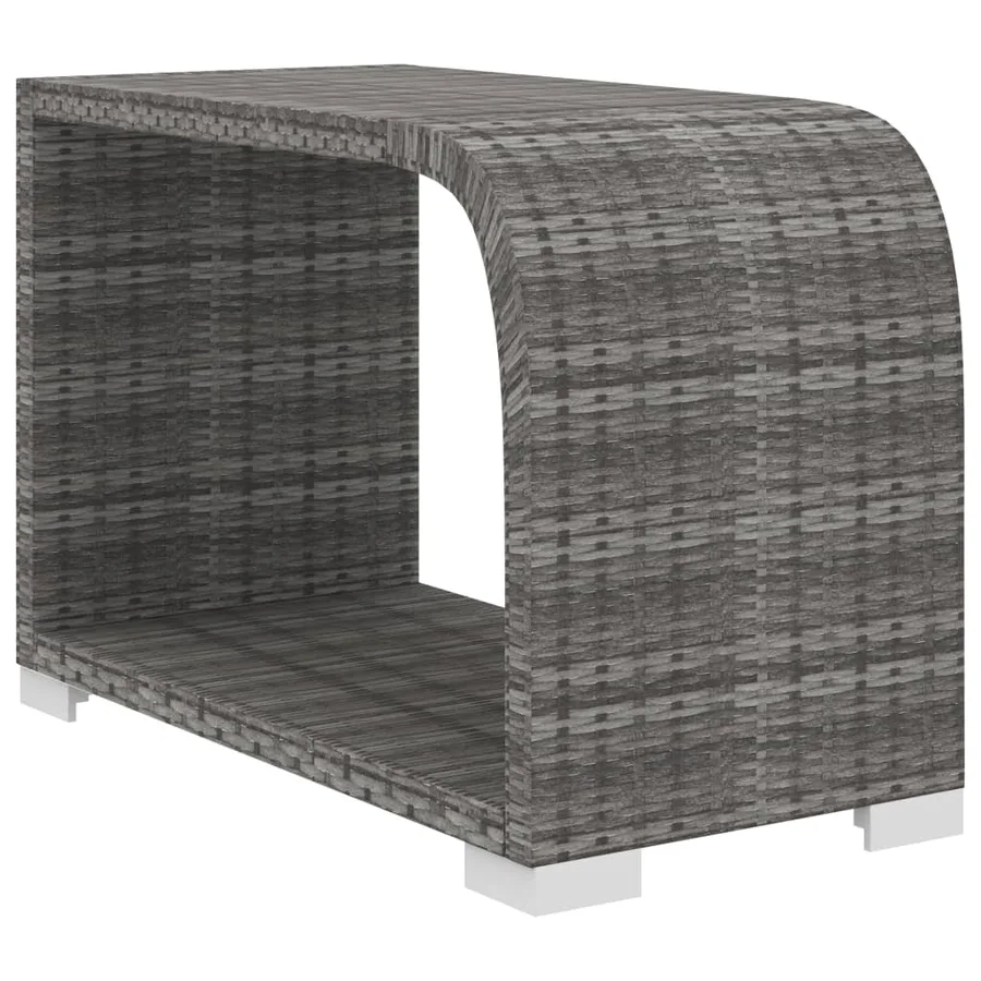 Salon de jardin 8 pcs avec coussins résine tressée gris - 7