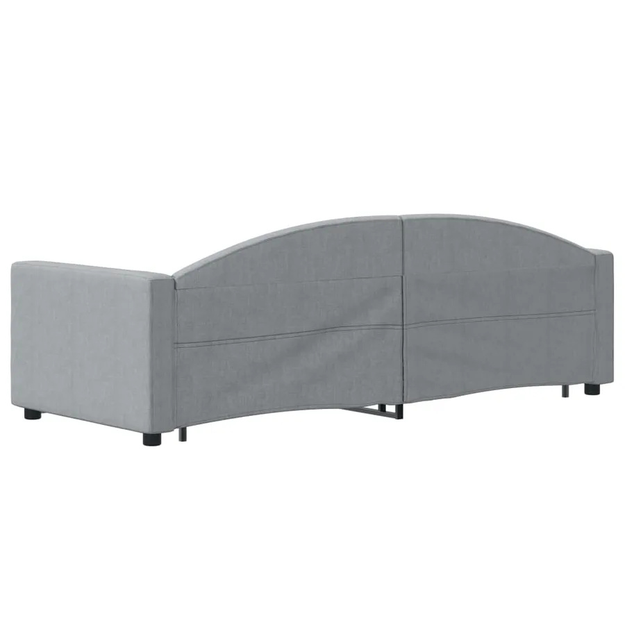 Lit de jour avec gigogne sans matelas gris clair 80x200 cm - 5