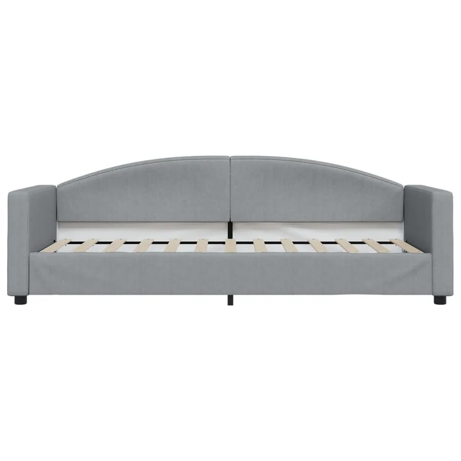 Lit de jour avec gigogne sans matelas gris clair 80x200 cm - 7