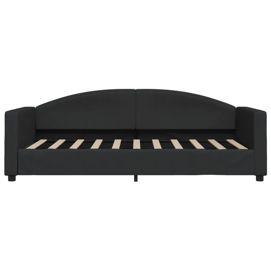 Lit de repos sans matelas noir 90x190 cm tissu - 3