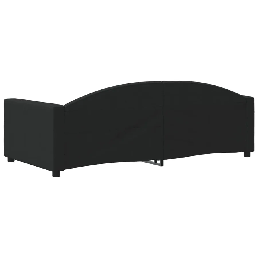 Lit de repos sans matelas noir 90x190 cm tissu - 5