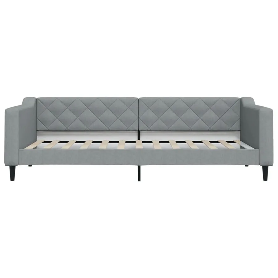 Lit de repos sans matelas gris clair 90x200 cm tissu - 3