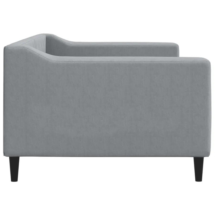 Lit de repos sans matelas gris clair 90x200 cm tissu - 4