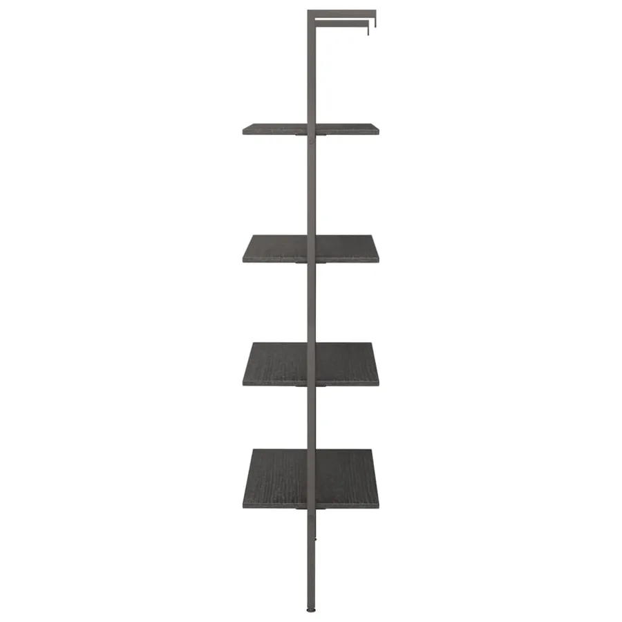 Étagère inclinée à 4 niveaux Noir 64x35x152,5 cm - 4