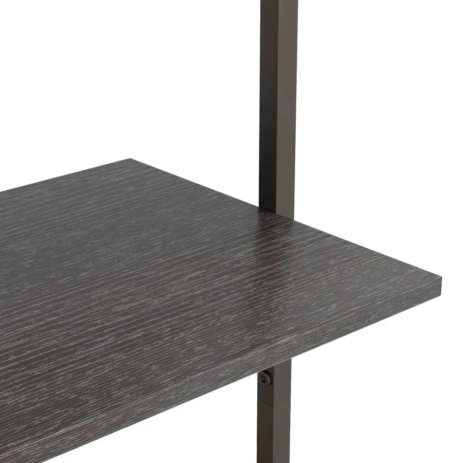 Étagère inclinée à 4 niveaux Noir 64x35x152,5 cm - 6