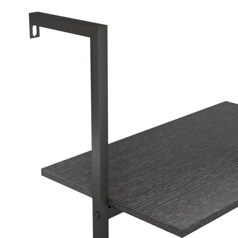 Étagère inclinée à 4 niveaux Noir 64x35x152,5 cm - 7