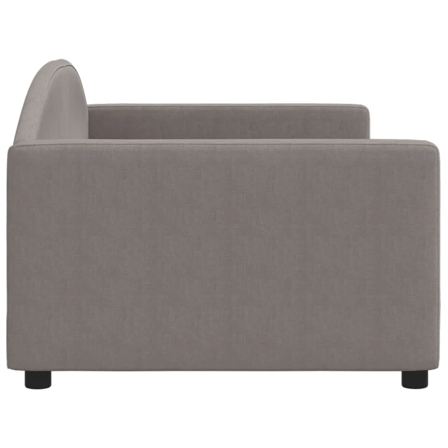 Lit de repos sans matelas taupe 90x200 cm tissu - 4