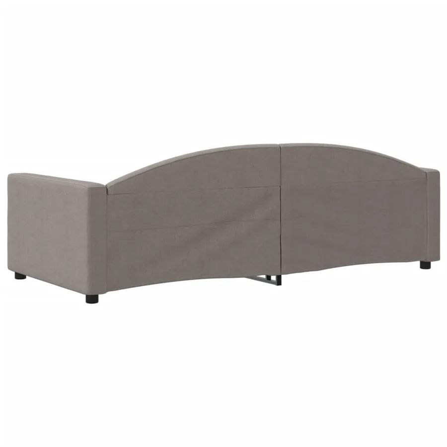 Lit de repos sans matelas taupe 90x200 cm tissu - 5