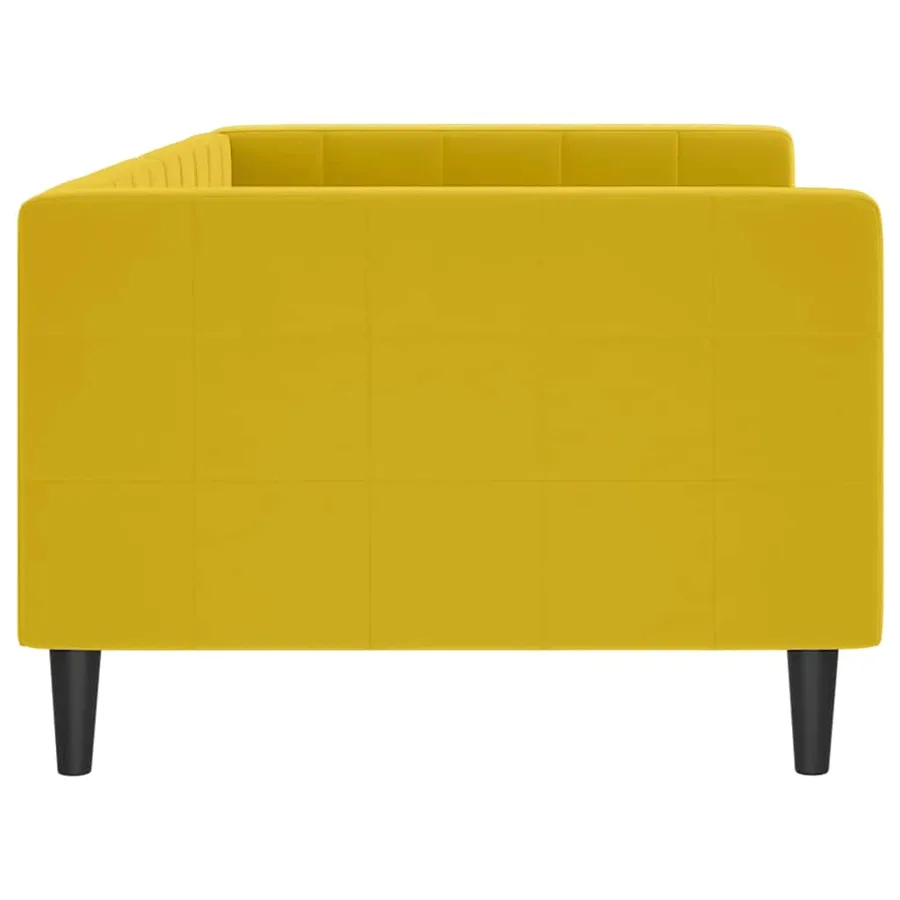 Lit de repos sans matelas jaune 90x200 cm velours - 4