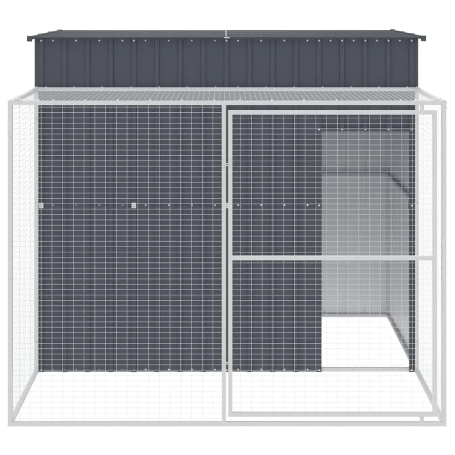 Niche pour chien avec cour anthracite 214x253x181 cm - 3