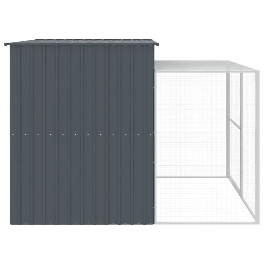 Niche pour chien avec cour anthracite 214x253x181 cm - 4