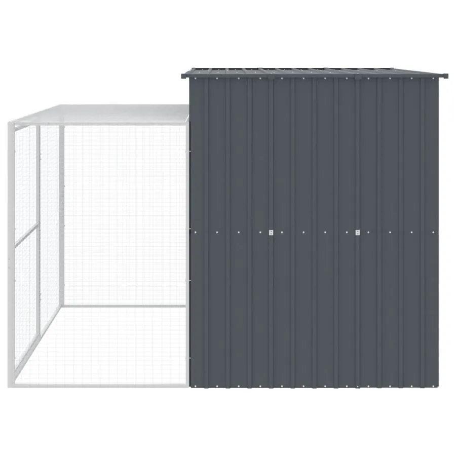 Niche pour chien avec cour anthracite 214x253x181 cm - 5