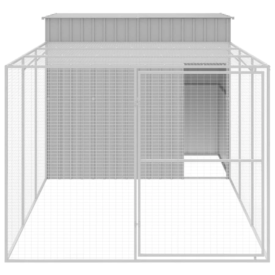 Niche pour chien avec cour gris clair 214x457x181 cm - 3