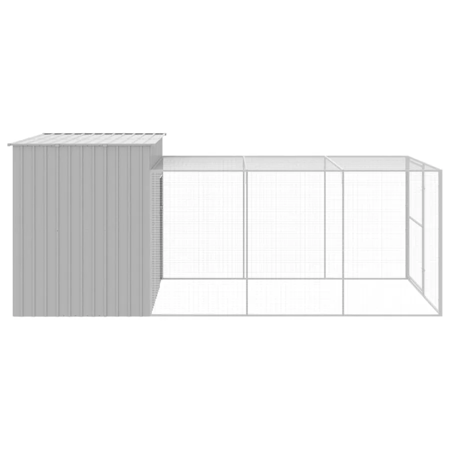 Niche pour chien avec cour gris clair 214x457x181 cm - 4