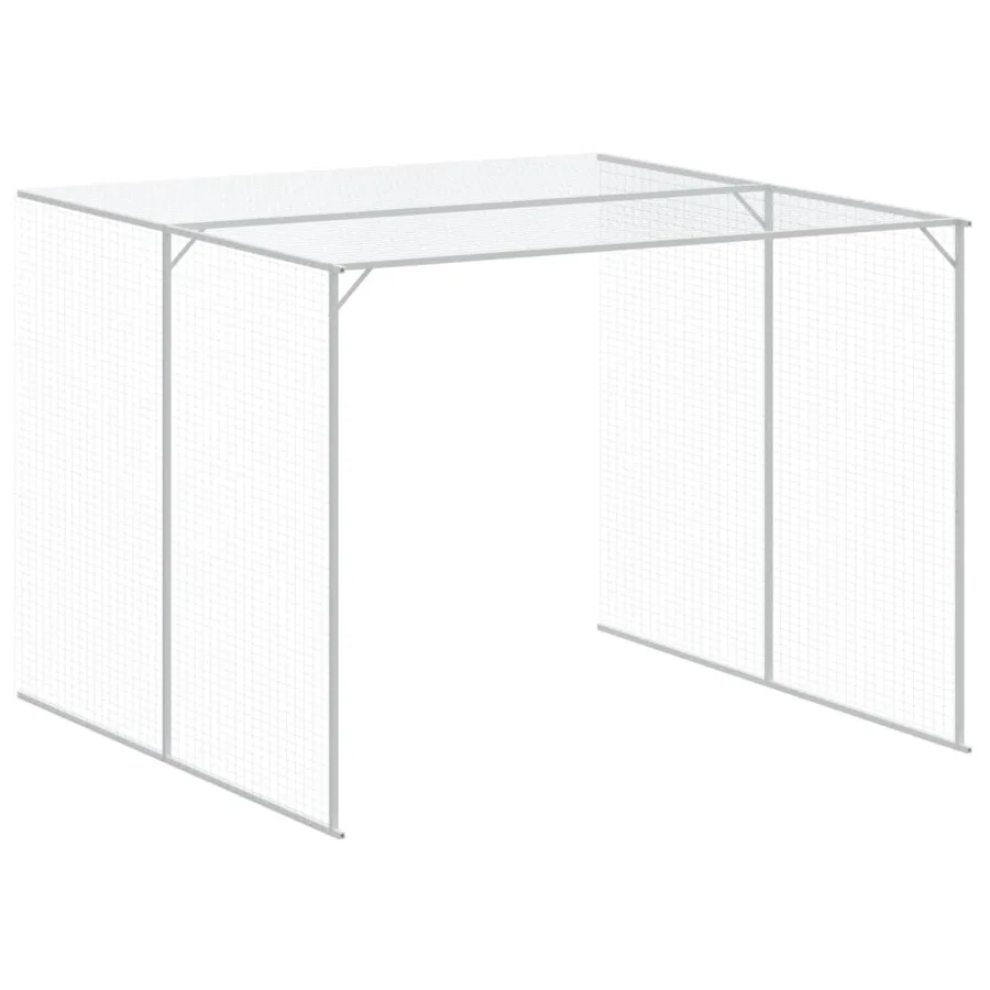 Niche pour chien avec cour gris clair 214x457x181 cm - 7