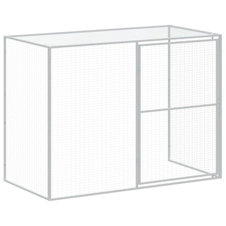 Niche pour chien avec cour gris clair 214x457x181 cm - 8