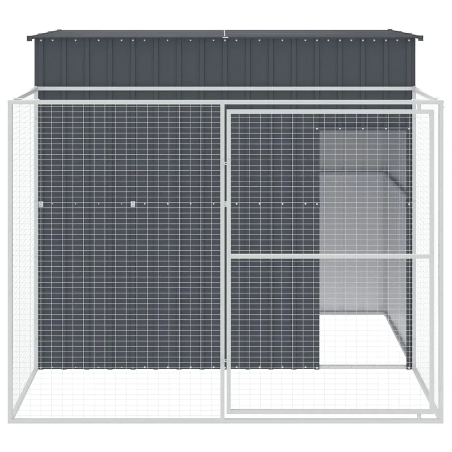 Niche pour chien avec cour anthracite 214x253x181 cm - 3