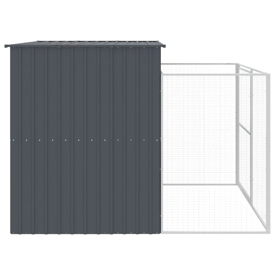 Niche pour chien avec cour anthracite 214x253x181 cm - 4